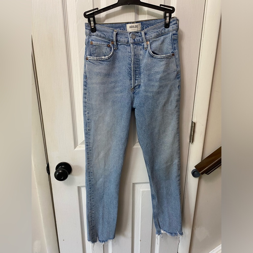 AGOLDE Denim Jeans with Raw Hem, 24